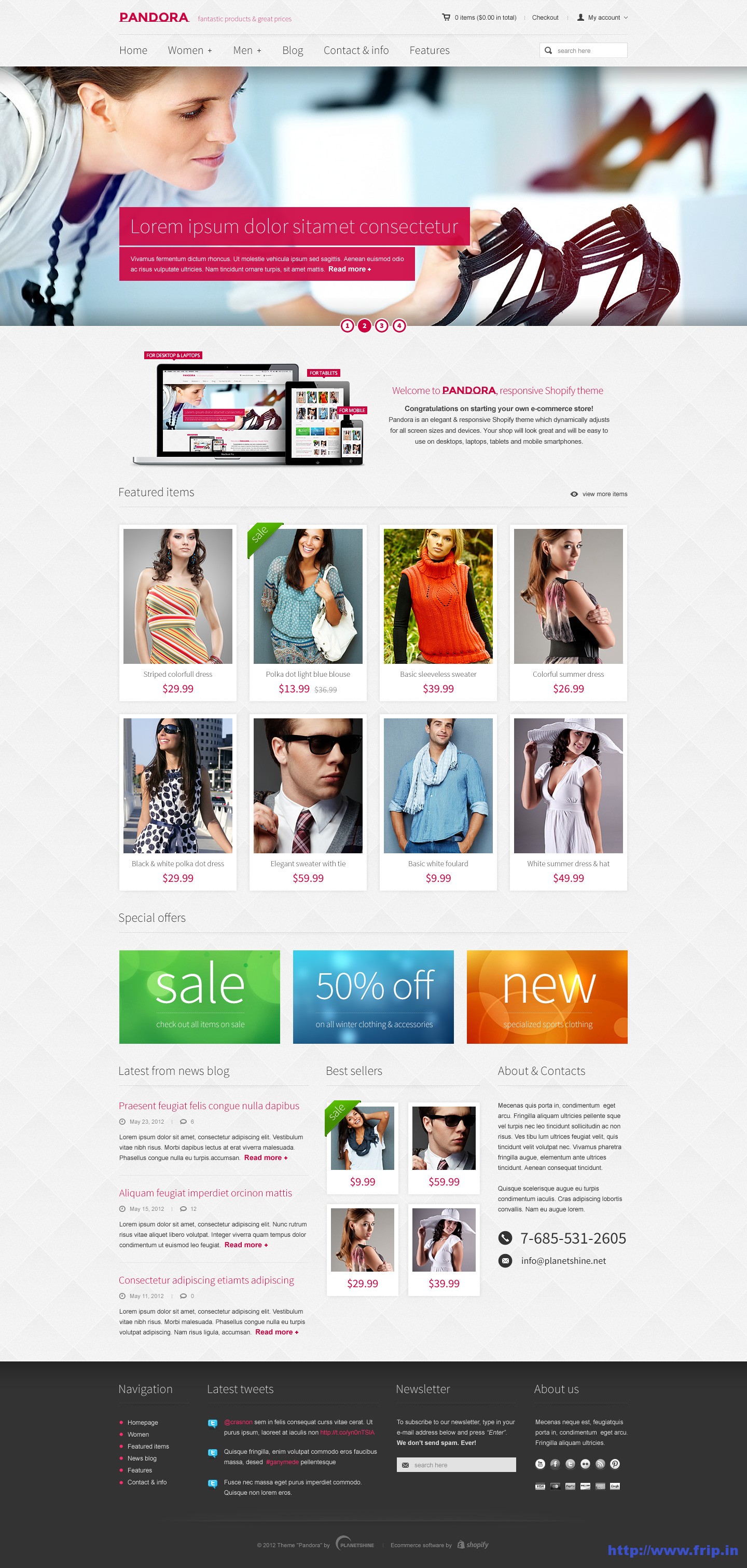 Pandora Responsive Shopify HTML5 Theme