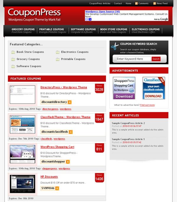 couponpress 50 % discount by premiumpress