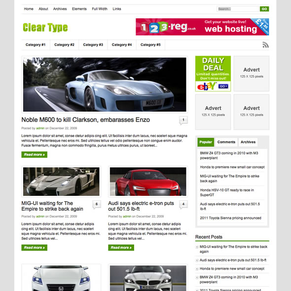 Cleartype WordPress Theme