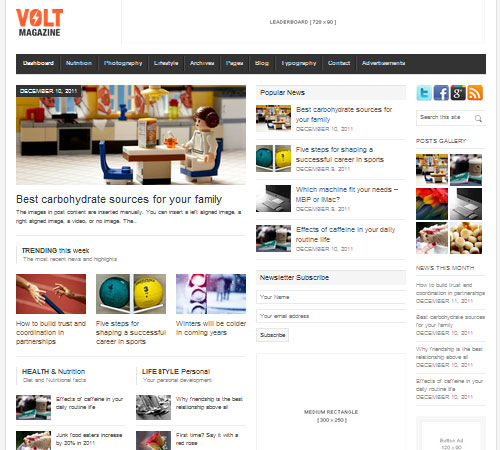 Volt Magazine WordPress Theme