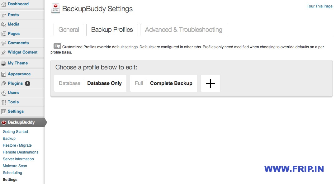 backupbuddy backup-profiles