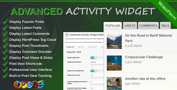 advanced activity widget