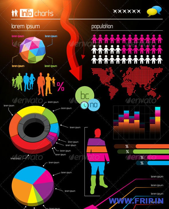 Infographic Vector Graphs and Elements