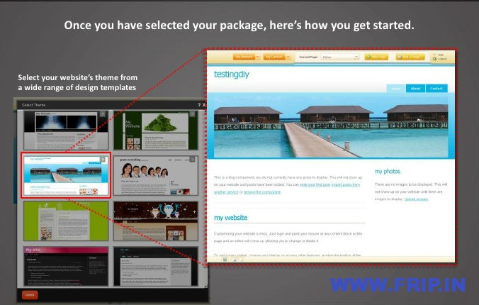 selecting your website design bigrock.in