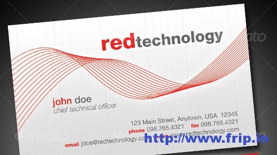 Red Technology Business Card