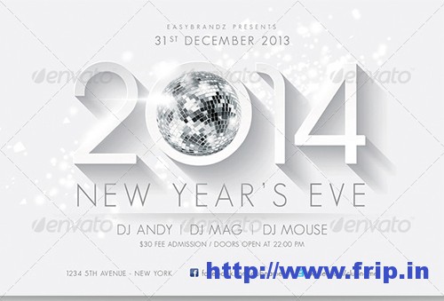 2014 New Year’s Flyer Template