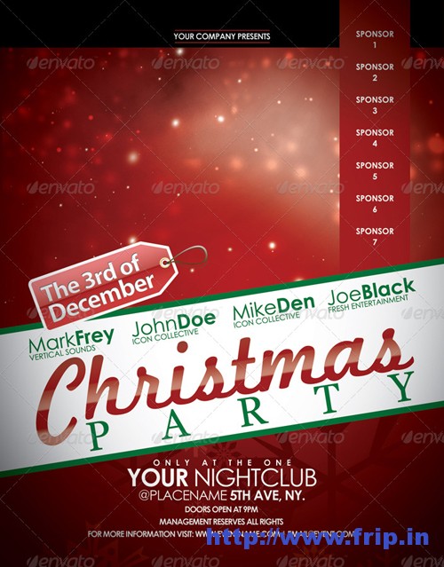 Christmas Night Club Flyer