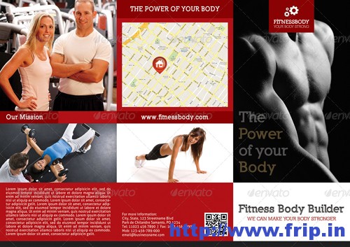 Fitness 3 Fold Brochure Template