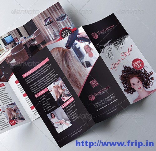 Hair Salon Tri Fold Brochure