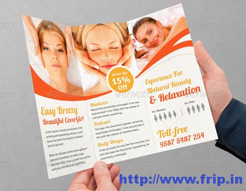 Spa Tri Fold Brochure Template