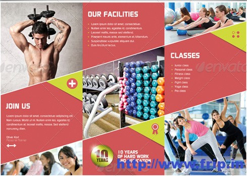 Tri Fold Fitness Gym Brochure
