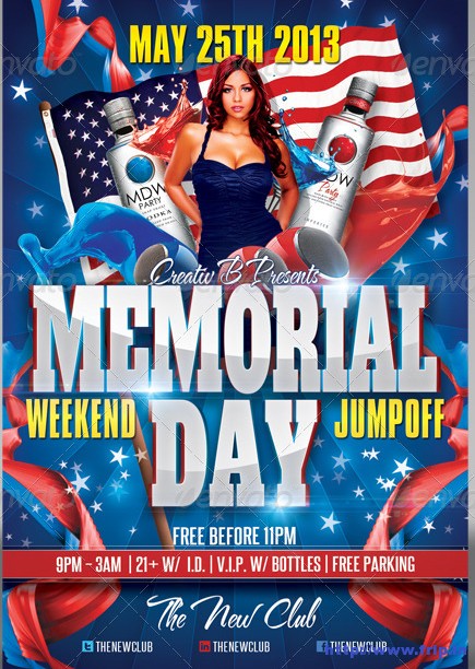 Memorial Day Party Template - Frip.in