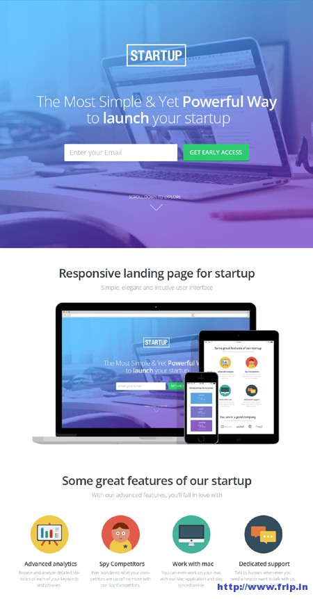 Unbounce Landing Page Template For Startups