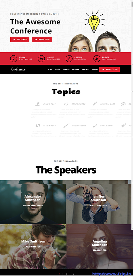 Conference Events Landing Page Template