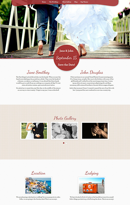 My Wedding WordPress theme
