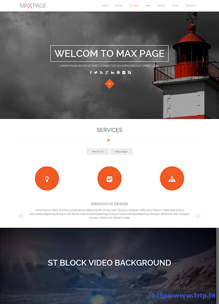 MaxPage One Page Drupal Theme