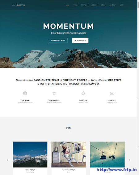 Momentum One Page Drupal Theme