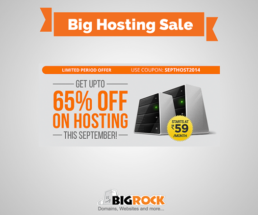 bigrock hosting sale