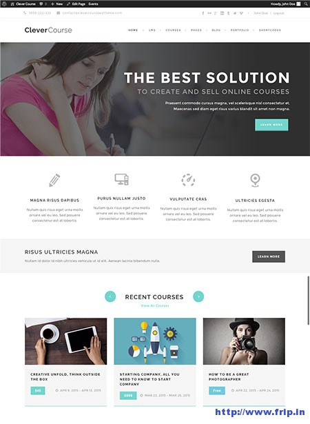 learning management system wordpress themes
