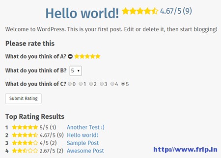 Multi-Rating-WordPress-Plugin