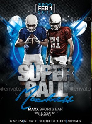 50 Best Super Bowl Flyer Print Templates 2016 - Frip.in