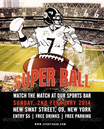 50 Best Super Bowl Flyer Print Templates 2016 - Frip.in