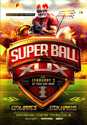 50 Best Super Bowl Flyer Print Templates 2016 - Frip.in