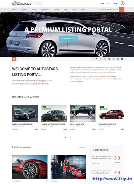 Auto-stars-WordPress-theme