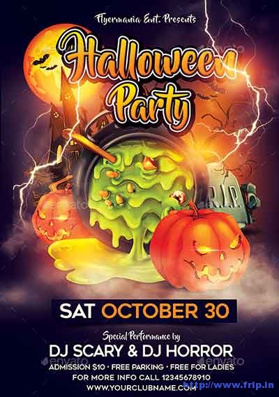 140 Best Halloween Party Flyers Print Templates 2016 | Frip.in