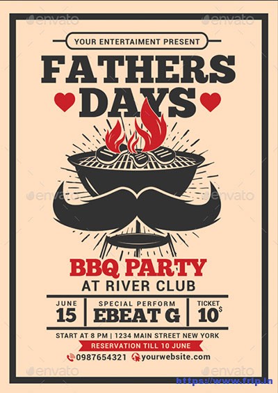 Fathers-Day-BBQ-Party-Flyer