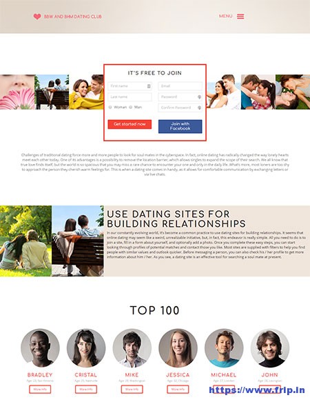 Dating-Responsive-Website-Template