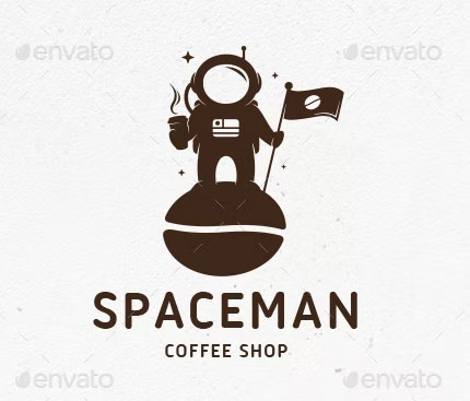 Astronaut-Coffee-Shop-Logo-Template-4
