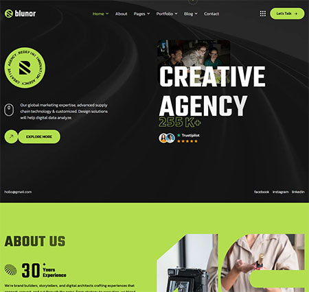 Blunor-Agency-WordPress-Theme