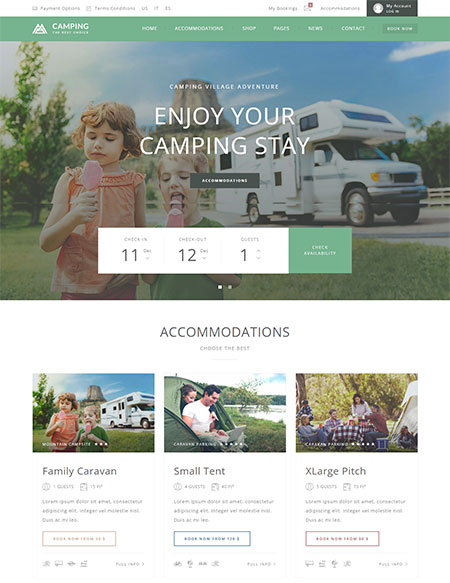 Camping-Village-WordPress-Theme