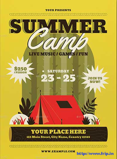 Cheerful-Summer-Camp-Flyer-Set