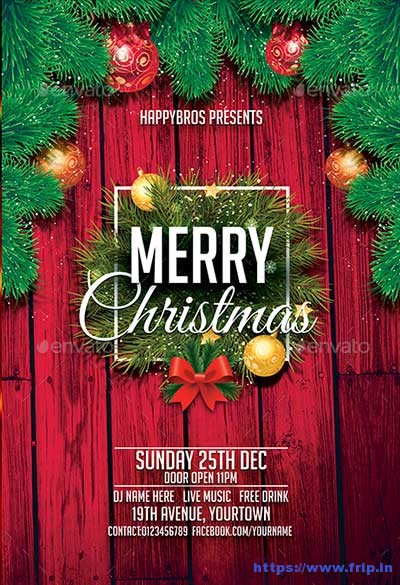 80 Best Christmas Party Flyers Print Templates 2020 | Frip.in