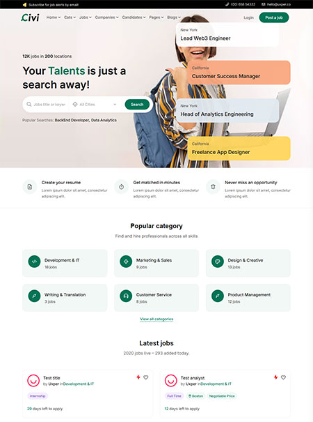Civi-Job-Board-WordPress-Theme
