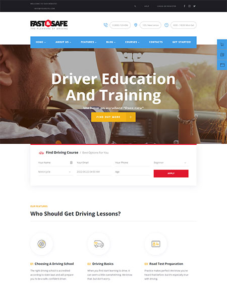 Fast-&-Safe-Driving-School-Theme