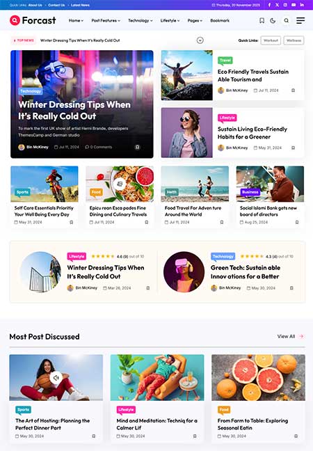 Forcast-WordPress-Theme