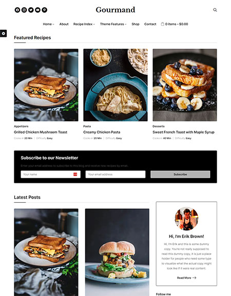 Gourmand-WordPress-Theme