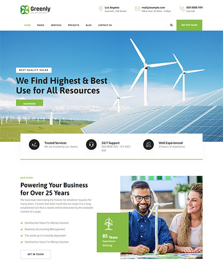 Greenly-Website-Template
