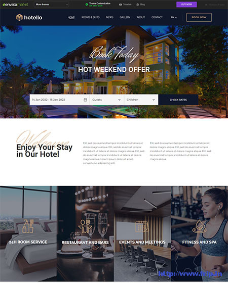 Hotello-Hotel-WordPress-Theme