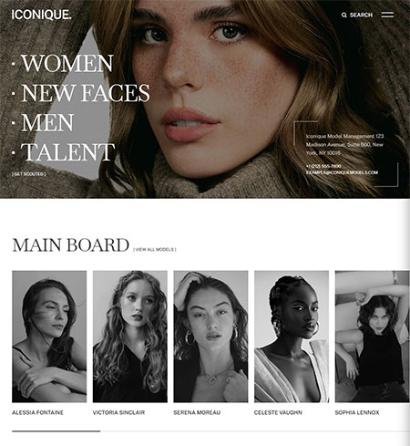 Iconique-Model-Agency-Theme