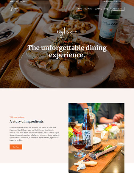 Igloo-Restaurant-WordPress-Theme
