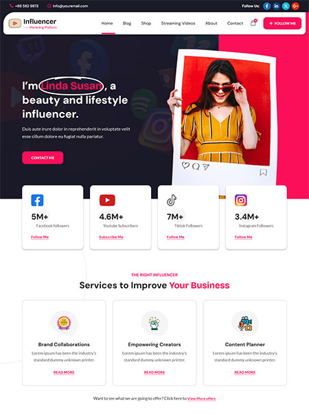 Influencer-Streaming-Video-Theme