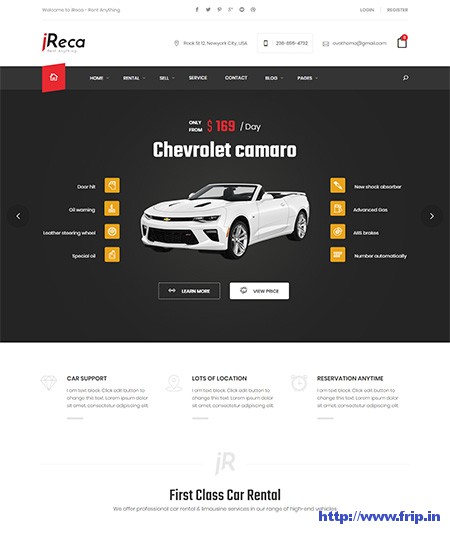 Ireca-Car-Rental-WordPress-Theme