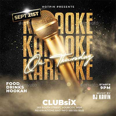 Karaoke-Flyer-Template 