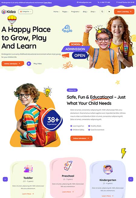 Kidza-Kindergarten-WordPress-Theme