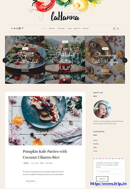 Lahanna-Food-Blog-Theme