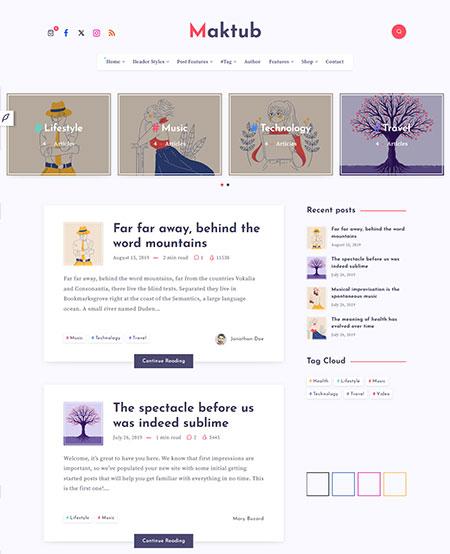 Maktub-Minimal-WordPress-Theme